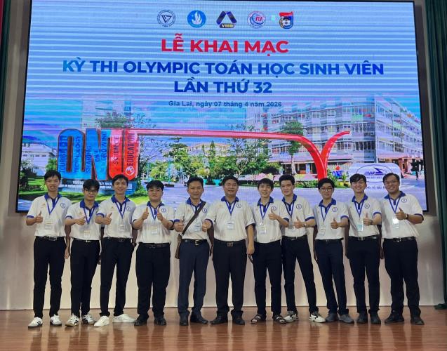Đội tuyển olympic toán học trường đại học đồng tháp đạt thành tích cao tại kỳ thi olympic toán học sinh viên và học sinh toàn quốc năm 2026